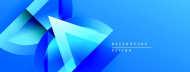 Soyut mavi tasarım dinamik şekiller, gradyanlar içerir. Arka planlar, sunumlar, dijital sanat için modern estetik.