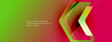 Soyut eğim arkaplanı. Üst üste binen şekiller dinamik görsel efekt yaratır. Parlak renkler sorunsuz ve modern tasarım ögesine dönüşür.