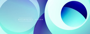 Soyut tasarım özellikleri üst üste biniyor. Mavi, turkuaz renkler modern estetik yaratıyor. Minimalist kompozisyon arka planlara, sunumlara uyuyor.