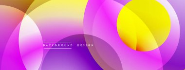 Soyut arkaplan özellikleri üst üste biniyor. Renkler sarı, pembe, mor karışımı dinamik görsel efekt yaratır. Modern tasarım ögesi.