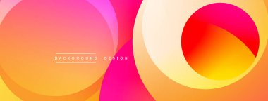 Soyut renkli katmanlar dinamik arkaplan yaratır. Gradyan renkler harmanlanır, dairesel şekiller oluşturulur, modern tasarım ögesi.