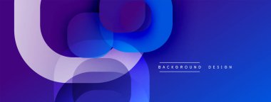 Soyut sıvı şekilleri üst üste binerek dinamik mavi mor gradyan oluşturur. Arkaplan ve sunumlar için modern tasarım ögesi.
