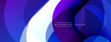 Soyut sıvı şekilleri, canlı maviler, mor, beyaz. Modern tasarım, dinamik kompozisyon, pürüzsüz gradyanlar görsel ilgi yaratır.