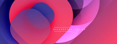 Soyut sıvı şekilleri örtüşür, canlı pembeler, maviler, morlar yaratır. Modern tasarım hareket, enerji, dinamik bileşim öneriyor.