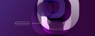 Soyut mor dizayn katmanlı yuvarlak dikdörtgenler. Modern kompozisyon dinamik görsel efekt yaratır. Minimalist biçim, uygun arkaplan ögesi.