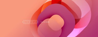 Soyut sıvı şekiller, canlı renklerin karışımı. Şeftali, pembe, kırmızı renkler dinamik kompozisyon oluşturur. Arka planlar için modern tasarım ögesi.