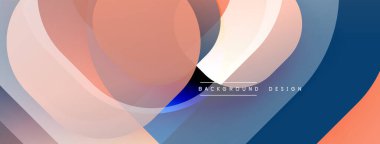 Soyut şekiller örtüşür, yumuşak renk değişimleri yaratır. Şeftali, mavi, beyaz renkler kusursuz bir şekilde harmanlanır. Arka planlar için modern tasarım ögesi.