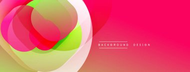 Soyut renkli şekiller çakışıyor. Gradyan geçişler canlı bir görsel etki yaratır. Arkaplan ve sunumlar için modern tasarım ögesi.