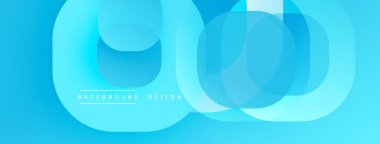 Soyut mavi tasarım, üst üste binen daireler oluşturarak katmanlı efekt yaratır. Gradyan gölgeler derinlik sağlar, modern estetik. Metin arkaplan tasarımı okur.