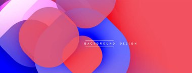 Soyut canlı katmanlar örtüşüyor. Kırmızı, mavi, mor renkler dinamik görsel efekt yaratır. Arka planlar için modern tasarım ögesi.