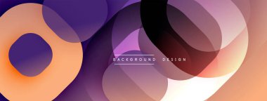 Soyut geometrik şekiller, canlı renkler, modern tasarım. Yumuşak gradyanlar arka planlar için uygun, dinamik görsel akış oluşturur.