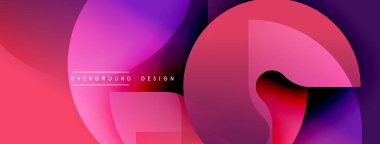 Soyut sıvı şekiller, canlı pembeler, morlar modern arka plan yaratır. Metin, kompozisyon içerisindeki arkaplan tasarımını okur.