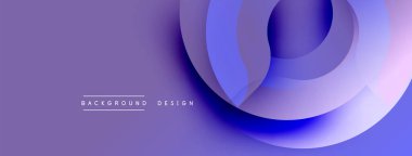 Soyut mor katmanlar akışkan şekiller yaratır. Modern tasarım elementleri derinlik, hareket, görsel uyum öneriyor. Arkaplan özellikleri metin etiketleri.