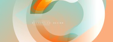 Soyut sıvı şekiller, yumuşak renkler karışımı. Modern tasarım elementleri nazik görsel akış yaratır. Arka plan sakin bir atmosfer öneriyor.