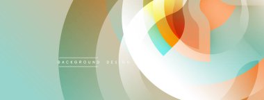 Soyut geometrik şekiller çakışıyor, yumuşak renk eğimleri yaratıyor. Açık mavi, turuncu, bej renkler tasarımda baskın. Modern arkaplan dokusu.