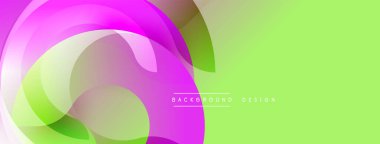 Soyut enerjik tasarım. Pürüzsüz akış şekilleri, pembeler, yeşiller dinamik görsel efekt yaratır. Çeşitli projeler için modern arkaplan.