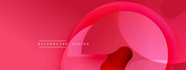 Soyut kırmızı arkaplan. Üst üste binen şekiller dinamik görsel efekt yaratır. Sancaklar ve sunumlar için modern tasarım uygun.