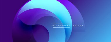 Soyut akışkan şekiller, canlı mavi mor gradyanlar. Modern tasarım elementleri dinamik görsel etki yaratır. Arkaplan özellikleri metin etiketleri.