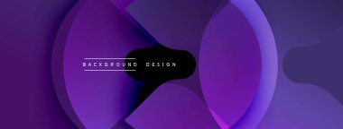 Mor soyut katmanlar dinamik görsel efekt yaratır. Değişken renklere sahip modern tasarım, basit metin örtüsü.