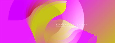 Soyut enerjik tasarım. Üst üste binen şekiller dinamik değişim etkisi yaratır. Pembe, sarı renkler kompozisyona hakim. Modern estetik.