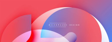 Soyut sıvı şekilleri örtüşür, canlı kırmızı ve mavi renkler yaratır. Arkaplanda metin arkaplan tasarımı yer alıyor. Modern, minimalist estetik.