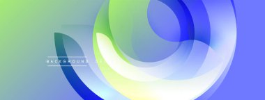 Soyut akışkan şekiller, canlı renklerin karışımı. Gradyan arka plan dinamik görsel efekt yaratır. Modern tasarım ögesi.