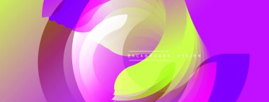 Soyut akışkan şekiller, canlı renklerin karışımı. Modern tasarım, dinamik kompozisyon, pürüzsüz gradyanlar görsel ilgi yaratır.