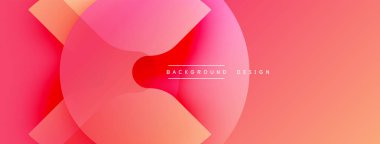 Soyut eğim arkaplanı. Üst üste binen şekiller dinamik görsel efekt yaratır. Pembe, morumsu, turuncu renkler kompozisyona hakim. Modern tasarım ögesi.