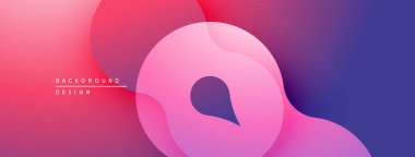 Soyut sıvı şekiller harmanlanır, canlı pembeler ve morlar yaratır. Modern tasarım hareketi çağrıştırıyor, derinliği. Minimalist estetik.