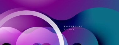 Soyut gradyanlar, akıcı şekiller, canlı mor renkler, modern tasarım. Minimalist kompozisyon dinamik görsel etki yaratır.