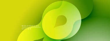 Soyut, enerjik bir arkaplan. Üst üste binen şekiller dinamik görsel akış yaratır. Renkler büyümeyi ve enerjiyi gösteriyor. Modern tasarım ögesi.