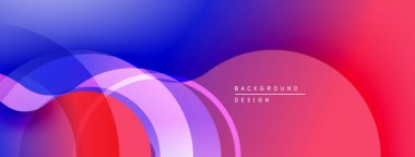 Soyut akışkan şekiller, canlı renkler düzgün bir şekilde harmanlanır. Modern tasarım, gradyan etkisi dinamik görsel deneyim yaratır.