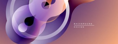 Soyut akışkan şekiller, mor renkler baskın. Gradyan arka plan yumuşak görsel efekt yaratır. Modern tasarım ögesi.