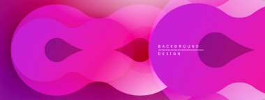 Soyut pembe eğimli arkaplan. Üst üste binen şekiller dinamik görsel efekt yaratır. Projeler için modern tasarım ögesi.