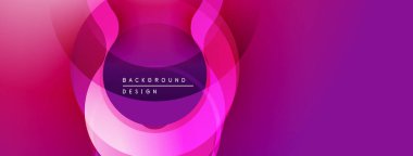 Soyut pembe katmanlar dinamik bir zemin oluşturur. Modern tasarım üst üste binen şekiller, pürüzsüz eğimler.