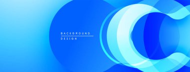 Soyut mavi arkaplan. Düz kıvrımlar, dinamik görsel efekt yaratır. Gradyan gölgeler derinliği ve modern tasarımı arttırır.