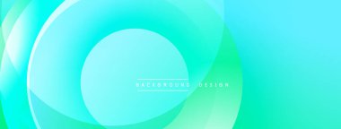 Soyut arkaplan özellikleri üst üste biniyor. Turkuazın dereceli tonları, yeşil pürüzsüz dönüşümler yaratır. Minimalist tasarım, modern estetik.