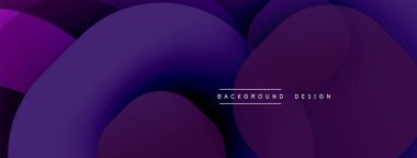 Soyut mor sıvı şekilleri örtüşür. Gradyan renkler dinamik görsel efekt yaratır. Arka planlar için modern tasarım ögesi.