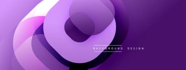 Soyut mor tasarım, üst üste binen daireler oluşturarak dinamik görsel akış yaratır. Modern estetik, arka planlar için uygun.