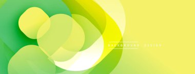 Soyut sarı, yeşil katmanlar dinamik görsel akış yaratır. Pürüzsüz şekiller üst üste binerek modern arkaplan tasarımı oluşturur. Parlak, taze estetik..