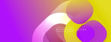 Soyut, enerjik bir arkaplan. Üst üste binen daireler dinamik renkli kompozisyon oluşturur. Gradyan geçişler, modern tasarım elementleri.