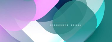 Soyut sıvı şekilleri örtüşür ve canlı renk değişimleri yaratır. Modern tasarım elementleri dinamik hareketi, pürüzsüz geçişleri önerir.