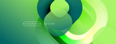 Soyut yeşil eğimler çakışıyor, dinamik sıvı şekilleri yaratıyor. Modern tasarım tazeliği, enerjiyi ve hareketi çağrıştırıyor. Minimalist estetik.