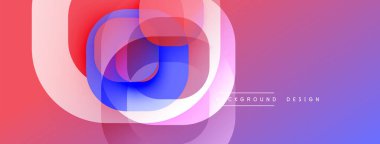 Soyut renkli katmanlar dinamik görsel efekt yaratır. Gradyan geçişler, pürüzsüz eğriler, mevcut modern tasarım elementleri.