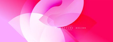 Soyut pembe, mor renkler akışkan şekiller oluşturur. Dinamik eğrili modern tasarım, arka planlar ve sunumlar için uygun.