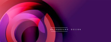 Soyut katmanlar dinamik mor, pembe gradyan oluşturur. Arka planlar ve sunumlar için modern tasarım öğesi. Pürüzsüz şekiller hareketi işaret eder.