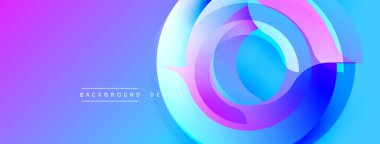 Soyut canlı katmanlar dinamik görsel efekt yaratır. Mor, mavi renkler düzgün bir şekilde harmanlanarak modern zemin oluşturuyor. Mevcut en küçük metin.