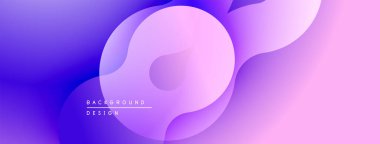 Soyut akışkan şekiller, mor pembe eğimler. Modern tasarım, düz kıvrımlar, dinamik kompozisyon. Arkaplan dokusu, görsel uyum.