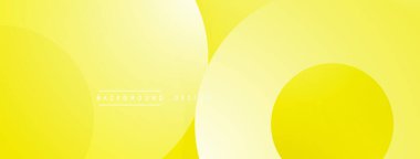 Sarı soyut arkaplan. Üst üste binen daireler dinamik görsel efekt yaratır. Gradyan derinlik katıyor, modern estetik. Basit, temiz tasarım..