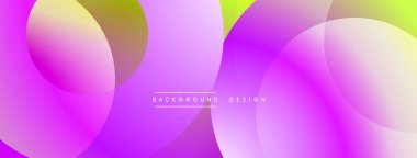 Soyut sıvı şekilleri örtüşür, canlı gradyanlar yaratır. Mor, sarı, yeşil renkler kusursuz bir şekilde harmanlanır. Modern tasarım ögesi.